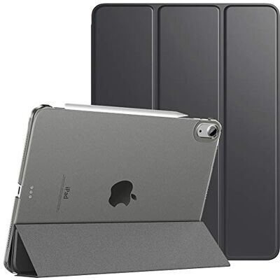 TiMOVO beschermhoes voor nieuwe iPad 10,9 inch, iPad Air 4th Gen hoes 2020, ultradun, licht, met automatische slaap-/wekfunctie, met semitransparante harde achterkant voor tablet, grijs Légère Housse, Arrière Translucide en PC, Réveil/Sommeil Auto TiMOVO beschermhoes voor nieuwe iPad 10,9 inch, iPad Air 4th Gen hoes 2020, ultradun, licht, met automatische slaap-/wekfunctie, met semitransparante harde achterkant voor tablet, grijs Légère Housse, Arrière Translucide en PC, Réveil/Sommeil Auto