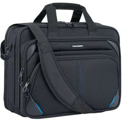 KROSER Laptop Tas 15,6 Inch Laptop Aktetas Laptoptas Waterafstotende Computerkast Laptop Schoudertas Duurzame Tablethoes met RFID-zakken voor Zaken/College/Vrouwen/Mannen-Zwart/Blauw 15,6 Zoll KROSER Laptop Tas 15,6 Inch Laptop Aktetas Laptoptas Waterafstotende Computerkast Laptop Schoudertas Duurzame Tablethoes met RFID-zakken voor Zaken/College/Vrouwen/Mannen-Zwart/Blauw 15,6 Zoll