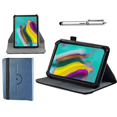 Navitech Beschermhoes voor Lenovo Smart Tab M10, leer, 360 ° draaibaar, incl. stylus Atlas, blauw Navitech Beschermhoes voor Lenovo Smart Tab M10, leer, 360 ° draaibaar, incl. stylus Atlas, blauw