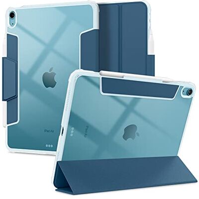 Spigen Ultra Hybrid Pro beschermhoes voor iPad Air 11 inch / 10,9 inch met Transparante hoes met inklapbare standaard, automatische slaap-/waakfunctie en beschermend hybride ontwerp, blauwgroen Spigen Ultra Hybrid Pro beschermhoes voor iPad Air 11 inch / 10,9 inch met Transparante hoes met inklapbare standaard, automatische slaap-/waakfunctie en beschermend hybride ontwerp, blauwgroen