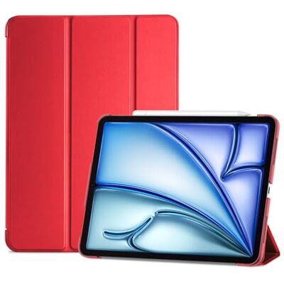 ProCase Hoes voor 10,9-inch iPad Air 5e 2022 / iPad Air 4e 2020 Case, Tri-fold Slim Beschermhoes Hoesje Smart Folio Cover met Translucent Matte Back -Rood ProCase Hoes voor 10,9-inch iPad Air 5e 2022 / iPad Air 4e 2020 Case, Tri-fold Slim Beschermhoes Hoesje Smart Folio Cover met Translucent Matte Back -Rood