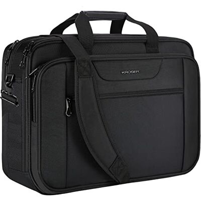 KROSER Handtas voor laptop, 18,5 inch, XXL, aktetas voor laptop, 18 inch, rekbaar, waterdichte laptoptas, voor mannen/vrouwen, laptoptas 18 Pouces KROSER Handtas voor laptop, 18,5 inch, XXL, aktetas voor laptop, 18 inch, rekbaar, waterdichte laptoptas, voor mannen/vrouwen, laptoptas 18 Pouces