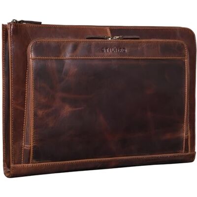 STILORD Murray Laptophoes 15,6 inch, leer, tas voor MacBook 16 inch, vintage, documentenorganizer, sleeve, conferentiemap A4, organizer, kleur: kalais bruin, Florida bruin, L, Retro STILORD Murray Laptophoes 15,6 inch, leer, tas voor MacBook 16 inch, vintage, documentenorganizer, sleeve, conferentiemap A4, organizer, kleur: kalais bruin, Florida bruin, L, Retro