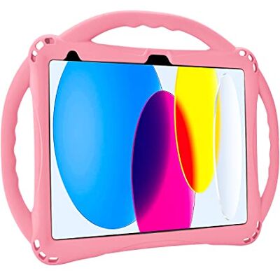 TopEsct Kinderhoes voor iPad (A16) 11e generatie 11 inch 2025, iPad 10e generatie 11 inch 2022, ingebouwde standaard, schokbestendige siliconen hoes geleverd met riem (roze) TopEsct Kinderhoes voor iPad (A16) 11e generatie 11 inch 2025, iPad 10e generatie 11 inch 2022, ingebouwde standaard, schokbestendige siliconen hoes geleverd met riem (roze)