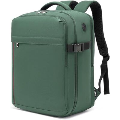 Kono Ryanair rugzak, 40 x 30 x 20 cm, handbagage, vliegtuig, reizen, 24 l, handbagage voor 15,6 inch laptop, voor heren en dames, groen Kono Ryanair rugzak, 40 x 30 x 20 cm, handbagage, vliegtuig, reizen, 24 l, handbagage voor 15,6 inch laptop, voor heren en dames, groen