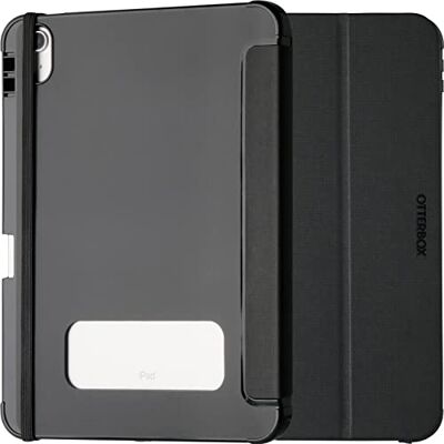 Otterbox React Folio beschermhoes voor iPad 10e generatie 2022, 11e generatie 2025 (A16), schokbestendig, valbescherming, dunne beschermhoes, getest volgens militaire normen, zwart, levering zonder verpakking Otterbox React Folio beschermhoes voor iPad 10e generatie 2022, 11e generatie 2025 (A16), schokbestendig, valbescherming, dunne beschermhoes, getest volgens militaire normen, zwart, levering zonder verpakking