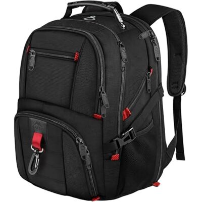 MATEIN Grote Laptop Rugzak Heren, 17,3 Inch Werktas Reizen Rugzak Waterbestendig Antidiefstal met USB Opladen Poort, Antidiefstal Zakelijke Rugzak, Werk School College Rugzak Mannen Vrouwen 50L Zwart, Zwart MATEIN Grote Laptop Rugzak Heren, 17,3 Inch Werktas Reizen Rugzak Waterbestendig Antidiefstal met USB Opladen Poort, Antidiefstal Zakelijke Rugzak, Werk School College Rugzak Mannen Vrouwen 50L Zwart, Zwart