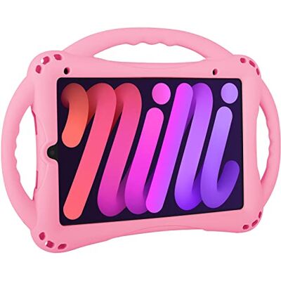 TopEsct iPad Mini 6e generatie schokbestendige hoes met drie handgrepen en standaard voor iPad Mini 6 8,3 inch (roze) TopEsct iPad Mini 6e generatie schokbestendige hoes met drie handgrepen en standaard voor iPad Mini 6 8,3 inch (roze)