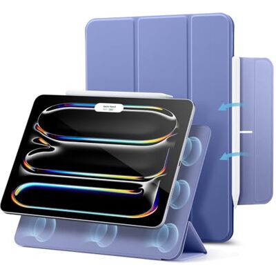 ESR iPad Pro hoes 13 inch (2024), sterke magnetische bevestiging, slanke drievoudige standaard, ondersteunt Apple Pencil Pro en Pencil (USB-C), automatische slaap/wake, duurzame bescherming, serie ESR iPad Pro hoes 13 inch (2024), sterke magnetische bevestiging, slanke drievoudige standaard, ondersteunt Apple Pencil Pro en Pencil (USB-C), automatische slaap/wake, duurzame bescherming, serie