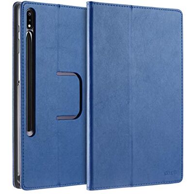 doupi Deluxe beschermhoes voor Samsung Tab S7 Plus/S7+ (12,4 inch), smart case van kunstleer, blauw doupi Deluxe beschermhoes voor Samsung Tab S7 Plus/S7+ (12,4 inch), smart case van kunstleer, blauw