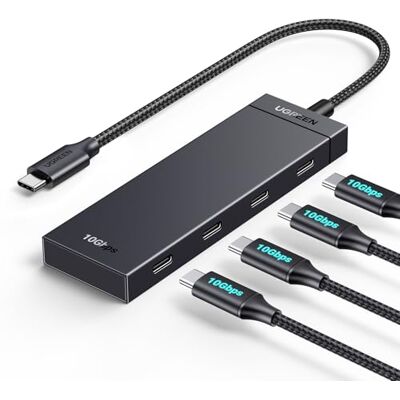 UGREEN 10 Gbps hub USB C naar 4 USB C 3.2 Gen2 Multiport Adapter Kabel 30 cm, compatibel met MacBook iPad Pro Air Mac Mini M4 Surface iPhone 17 Pro Max Air Galaxy S25 S24 Tab S11 Ultra UGREEN 10 Gbps hub USB C naar 4 USB C 3.2 Gen2 Multiport Adapter Kabel 30 cm, compatibel met MacBook iPad Pro Air Mac Mini M4 Surface iPhone 17 Pro Max Air Galaxy S25 S24 Tab S11 Ultra