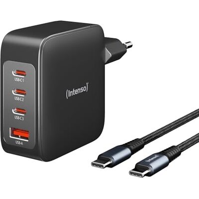 Intenso GaN W140A3C voedingsadapter, 3 x USB-C voedingen tot 140 W en USB-C naar C datakabel en GaN-technologie, Mfi-gecertificeerd, wit: Amazon.de: elektronisch en foto Intenso GaN W140A3C voedingsadapter, 3 x USB-C voedingen tot 140 W en USB-C naar C datakabel en GaN-technologie, Mfi-gecertificeerd, wit: Amazon.de: elektronisch en foto
