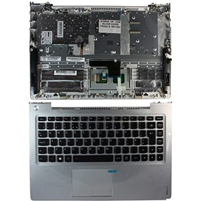 Power4Laptops Keyboards4Laptops Groot-Brittannië met zilveren buitenbehuizing, achtergrondverlichting, zwart, toetsenbord voor laptop (PC), vervanging, compatibel met Lenovo IdeaPad U330P Power4Laptops Keyboards4Laptops Groot-Brittannië met zilveren buitenbehuizing, achtergrondverlichting, zwart, toetsenbord voor laptop (PC), vervanging, compatibel met Lenovo IdeaPad U330P