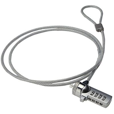 Ewent Veiligheidskabel voor laptop, cijferslot in zilver Ewent Veiligheidskabel voor laptop, cijferslot in zilver