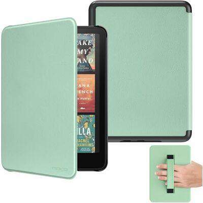 MoKo Case for All-New 7 inch Kindle Paperwhite (12e generatie 2024) en Kindle Colorsoft Signature Edition 2024, lichtgewicht shell cover met handband auto wake/slaap voor Kindle Paperwhite 2024, Agave Green MoKo Case for All-New 7 inch Kindle Paperwhite (12e generatie 2024) en Kindle Colorsoft Signature Edition 2024, lichtgewicht shell cover met handband auto wake/slaap voor Kindle Paperwhite 2024, Agave Green