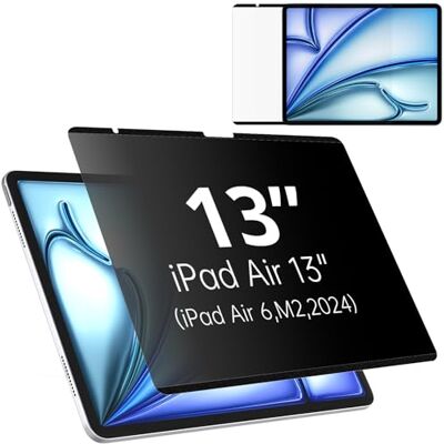 Mamol Magnetische anti-spionage-schermbescherming voor iPad Air 13 inch 2024-2025, afneembaar privacyfilter voor iPad Air 13 inch, anti-spy/spion, beschermfolie voor iPad 7e / 6e generatie Mamol Magnetische anti-spionage-schermbescherming voor iPad Air 13 inch 2024-2025, afneembaar privacyfilter voor iPad Air 13 inch, anti-spy/spion, beschermfolie voor iPad 7e / 6e generatie