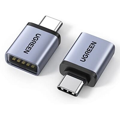 UGREEN Adapter USB C naar USB A 3.2 10Gbps OTG 2 stuks (grijs) Compatibel met iPhone 17 Pro Max Air 16 15 MacBook Air iMac iPad Galaxy Tab S11 S26 UGREEN Adapter USB C naar USB A 3.2 10Gbps OTG 2 stuks (grijs) Compatibel met iPhone 17 Pro Max Air 16 15 MacBook Air iMac iPad Galaxy Tab S11 S26