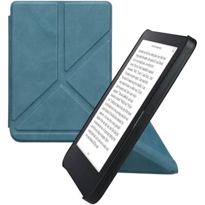 kwmobile Hoes compatibel met Kobo Clara 2E Hoes Magnetische Flip Case Tablet eReader PU Leer Petrol kwmobile Hoes compatibel met Kobo Clara 2E Hoes Magnetische Flip Case Tablet eReader PU Leer Petrol