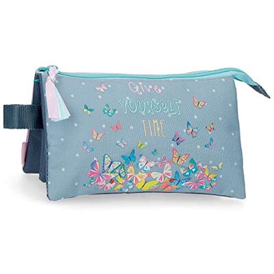 MOVOM Give Yourself Time pennenetui, 3-voudig, blauw, 22 x 12 x 5 cm, polyester, blauw, pennenetui, Blauw, drievoudige mapje MOVOM Give Yourself Time pennenetui, 3-voudig, blauw, 22 x 12 x 5 cm, polyester, blauw, pennenetui, Blauw, drievoudige mapje