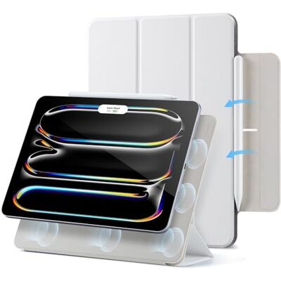 ESR iPad Pro hoes 13 inch (2024), sterke magnetische bevestiging, slanke Sterke magnetische bevestiging, dunne driehoekige beschermhoes, penhouder Pro/USB-C, automatische slaap-/wekfunctie ESR iPad Pro hoes 13 inch (2024), sterke magnetische bevestiging, slanke Sterke magnetische bevestiging, dunne driehoekige beschermhoes, penhouder Pro/USB-C, automatische slaap-/wekfunctie