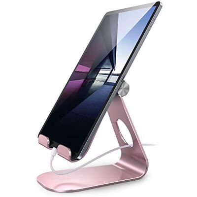 Lamicall Tabletstandaard, verstelbare tablethouder Desktopstandaard Dock compatibel met New Pad 2019 Pro 10.2 / 10.5 / 9.7 / 12.9, Air mini 2 3 4, Nintendo Switch, Samsung Tab, andere tablets Rose goud Lamicall Tabletstandaard, verstelbare tablethouder Desktopstandaard Dock compatibel met New Pad 2019 Pro 10.2 / 10.5 / 9.7 / 12.9, Air mini 2 3 4, Nintendo Switch, Samsung Tab, andere tablets Rose goud