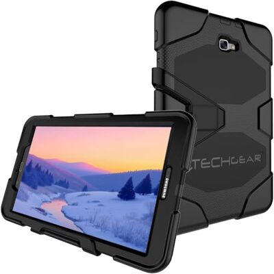 TECHGEAR G-Shock Beschermhoes voor Samsung Galaxy Tab A 10,1 inch (SM-T580-serie), robuust, schokbestendig, met afneembare standaard, beschermhoes voor kinderen TECHGEAR G-Shock Beschermhoes voor Samsung Galaxy Tab A 10,1 inch (SM-T580-serie), robuust, schokbestendig, met afneembare standaard, beschermhoes voor kinderen