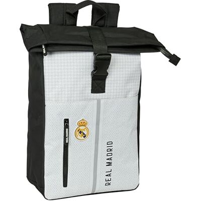 safta Real Madrid 1e Team 24/25 Rugzak met klep voor 15,6 inch laptop, ideaal voor verschillende leeftijden, comfortabel en veelzijdig, kwaliteit en sterkte, 28 x 13 x 42 cm, wit/grijs, safta Real Madrid 1e Team 24/25 Rugzak met klep voor 15,6 inch laptop, ideaal voor verschillende leeftijden, comfortabel en veelzijdig, kwaliteit en sterkte, 28 x 13 x 42 cm, wit/grijs,