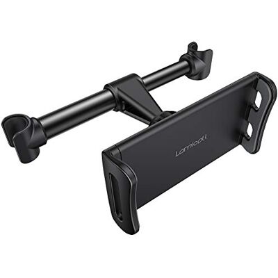 Lamicall Auto Hoofdsteun Tablet Houder Universeel 360 Roterende Auto Stoel Standaard Houder voor alle 4,4 ~ 11" Tablets, iPad Pro 9.7, 10.5, 10.2, Air mini 2 3 4, Switch, Tab, Telefoons Zwart Lamicall Auto Hoofdsteun Tablet Houder Universeel 360 Roterende Auto Stoel Standaard Houder voor alle 4,4 ~ 11" Tablets, iPad Pro 9.7, 10.5, 10.2, Air mini 2 3 4, Switch, Tab, Telefoons Zwart