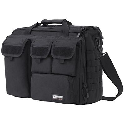 Seibertron Pro Multifunctionele heren militaire tactische outdoor schouder messenger laptop handtassen briefcase Satchel Crossbody Sling Case Groot genoeg voor 14,1" 14,1 inch zwart Seibertron Pro Multifunctionele heren militaire tactische outdoor schouder messenger laptop handtassen briefcase Satchel Crossbody Sling Case Groot genoeg voor 14,1" 14,1 inch zwart