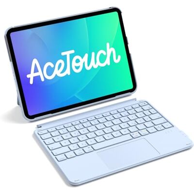 Inateck Hoes met toetsenbord, ultralicht toetsenbord voor iPad 10 generatie, iPad Air 6 11 inch 2024, iPad Air 5/4 10,9 inch, iPad Pro 11 4/3/2/1 Gen, afneembaar, touchpad, QWERTZ, KB04122 Inateck Hoes met toetsenbord, ultralicht toetsenbord voor iPad 10 generatie, iPad Air 6 11 inch 2024, iPad Air 5/4 10,9 inch, iPad Pro 11 4/3/2/1 Gen, afneembaar, touchpad, QWERTZ, KB04122