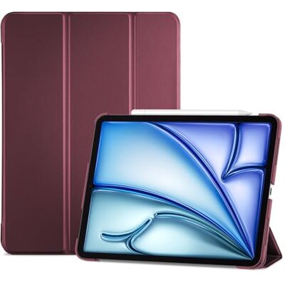ProCase Hoes voor 10,9-inch iPad Air 5e 2022 / iPad Air 4e 2020 Case, Tri-fold Slim Beschermhoes Hoesje Smart Folio Cover met Translucent Matte Back -–Wijn ProCase Hoes voor 10,9-inch iPad Air 5e 2022 / iPad Air 4e 2020 Case, Tri-fold Slim Beschermhoes Hoesje Smart Folio Cover met Translucent Matte Back -–Wijn