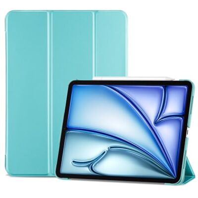 ProCase Hoes voor 10,9-inch iPad Air 5e 2022 / iPad Air 4e 2020 Case, Tri-fold Slim Beschermhoes Hoesje Smart Folio Cover met Translucent Matte Back -Aqua ProCase Hoes voor 10,9-inch iPad Air 5e 2022 / iPad Air 4e 2020 Case, Tri-fold Slim Beschermhoes Hoesje Smart Folio Cover met Translucent Matte Back -Aqua