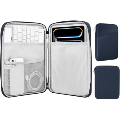 MoKo 9-11 Inch Tablet Sleeve Case, Fits iPad air 5 10.9" 2022, iPad Pro 11 M2 2022-2018, iPad 10th 10.9 2022, iPad Air 4 10.9, Tab S8/A7, Protective Bag Carrying Case with Pocket, Indigo MoKo 9-11 Inch Tablet Sleeve Case, Fits iPad air 5 10.9" 2022, iPad Pro 11 M2 2022-2018, iPad 10th 10.9 2022, iPad Air 4 10.9, Tab S8/A7, Protective Bag Carrying Case with Pocket, Indigo