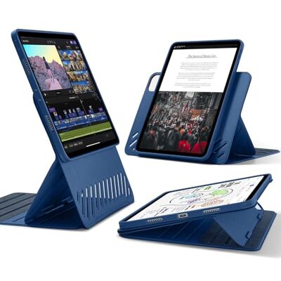 ESR iPad Pro 11 (2022/2021/2020/2018) hoes met afneembare magnetische hoes, verstelbare standaard in portret-/landschapsformaat met verhoogde weergave, 9 standhoeken, Shift-serie, blauw ESR iPad Pro 11 (2022/2021/2020/2018) hoes met afneembare magnetische hoes, verstelbare standaard in portret-/landschapsformaat met verhoogde weergave, 9 standhoeken, Shift-serie, blauw