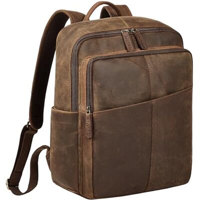 STILORD 'Maurizio' Grote rugzak voor heren, werk, van echt leer, laptoptas, 15,6 inch, zakelijke tas voor werk, universiteit, kantoor, Zamora Bruin, L STILORD 'Maurizio' Grote rugzak voor heren, werk, van echt leer, laptoptas, 15,6 inch, zakelijke tas voor werk, universiteit, kantoor, Zamora Bruin, L