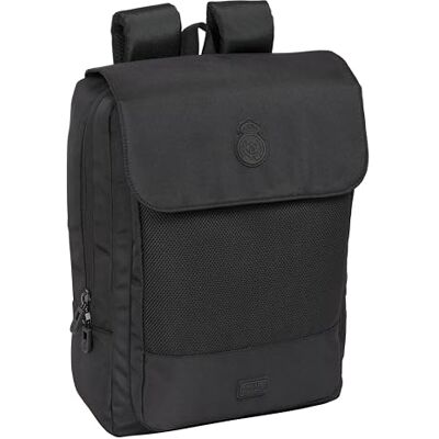 safta Real Madrid Premium laptoprugzak van 13,3 inch en USB met klep, ideaal voor jongeren van verschillende leeftijden, comfortabel en veelzijdig, kwaliteit en sterkte, 29 x 12 x 39 cm, kleur, zwart., safta Real Madrid Premium laptoprugzak van 13,3 inch en USB met klep, ideaal voor jongeren van verschillende leeftijden, comfortabel en veelzijdig, kwaliteit en sterkte, 29 x 12 x 39 cm, kleur, zwart.,