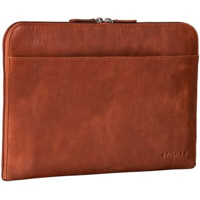 STILORD "Troy" Leren beschermhoes voor computer, 13 inch, hoes voor MacBook en laptop, 13,3 inch, vintage, organizer voor documenten, mappen, conferentie, kleur: maraska bruin, conciata al vegetale STILORD "Troy" Leren beschermhoes voor computer, 13 inch, hoes voor MacBook en laptop, 13,3 inch, vintage, organizer voor documenten, mappen, conferentie, kleur: maraska bruin, conciata al vegetale