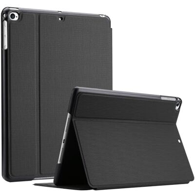 ProCase iPad 9,7-inch Case voor iPad 6e Gen 2018 / iPad 5e 2017 / iPad Air 2 / iPad Air, Schokbestendig Lichtgewicht Slanke Hoes Hoesje Beschermhoes Smart Folio Cover -Zwart ProCase iPad 9,7-inch Case voor iPad 6e Gen 2018 / iPad 5e 2017 / iPad Air 2 / iPad Air, Schokbestendig Lichtgewicht Slanke Hoes Hoesje Beschermhoes Smart Folio Cover -Zwart