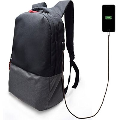 Ewent Laptoprugzak, rugzak tot 17,3 inch, 5 vakken, voor heren en dames, met USB-oplader, werk/schoolrugzak, waterdicht, rugzak voor pc/notebook, reizen, uniseks cadeau Ewent Laptoprugzak, rugzak tot 17,3 inch, 5 vakken, voor heren en dames, met USB-oplader, werk/schoolrugzak, waterdicht, rugzak voor pc/notebook, reizen, uniseks cadeau