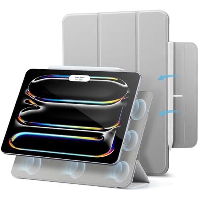 ESR iPad Pro hoes 13 inch (2024), sterke magnetische bevestiging, slanke drievoudige standaard, ondersteunt Apple Pencil Pro en Pencil (USB-C), automatische slaap/wake, duurzame bescherming, serie ESR iPad Pro hoes 13 inch (2024), sterke magnetische bevestiging, slanke drievoudige standaard, ondersteunt Apple Pencil Pro en Pencil (USB-C), automatische slaap/wake, duurzame bescherming, serie