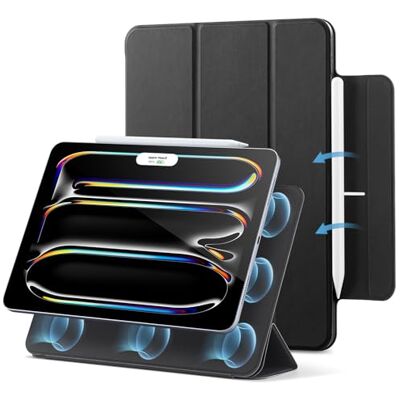 ESR iPad Pro hoes 11 inch (2024), sterke magnetische bevestiging, slanke drievoudige standaard, ondersteunt Apple Pencil Pro en Pencil (USB-C), automatische slaap/wake, duurzame bescherming, serie ESR iPad Pro hoes 11 inch (2024), sterke magnetische bevestiging, slanke drievoudige standaard, ondersteunt Apple Pencil Pro en Pencil (USB-C), automatische slaap/wake, duurzame bescherming, serie