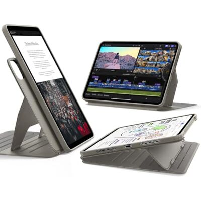 ESR Draaibare hoes voor iPad Pro 13 inch M5/M4 (2025/2024), draaibare hoes met afneembare magnetische afdekking, verstelbare standaard in portret-/landschapsmodus, 9 staande hoeken, shift-serie, titanium ESR Draaibare hoes voor iPad Pro 13 inch M5/M4 (2025/2024), draaibare hoes met afneembare magnetische afdekking, verstelbare standaard in portret-/landschapsmodus, 9 staande hoeken, shift-serie, titanium