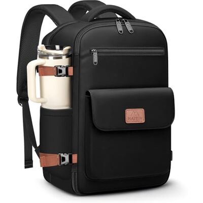 MATEIN Rugzak, 40 x 30 x 20 cm, cabinebagage, vliegtuig, Ryanair, 40 x 30 x Compatibel met AirFrance Lufthansa, laptoptas 15,6 inch voor heren en dames, reizen, werk, zwart MATEIN Rugzak, 40 x 30 x 20 cm, cabinebagage, vliegtuig, Ryanair, 40 x 30 x Compatibel met AirFrance Lufthansa, laptoptas 15,6 inch voor heren en dames, reizen, werk, zwart