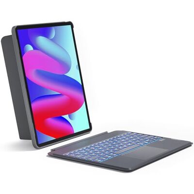 Inateck Toetsenbordhoes compatibel met iPad Air 13 inch (2024), iPad Pro 12,9 inch 6/5/4/3 Gen, portret-/landschapsstandaard, afneembaar touchpad met 7 kleuren achtergrondverlichting, QWERTZ-lay-out, Inateck Toetsenbordhoes compatibel met iPad Air 13 inch (2024), iPad Pro 12,9 inch 6/5/4/3 Gen, portret-/landschapsstandaard, afneembaar touchpad met 7 kleuren achtergrondverlichting, QWERTZ-lay-out,