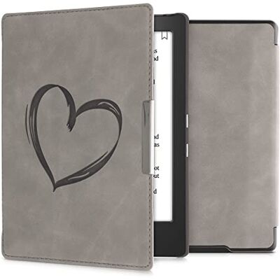 kwmobile Hoesje compatibel met Kobo Aura H2O Edition 1 hoesje magnetische flip case tablet Reader kunstleer grijs kwmobile Hoesje compatibel met Kobo Aura H2O Edition 1 hoesje magnetische flip case tablet Reader kunstleer grijs