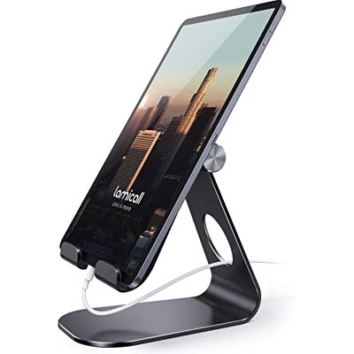 Lamicall Tabletstandaard, verstelbare tablethouder Desktopstandaard Dock compatibel met New Pad 2019 Pro 10.2/10.5/9.7/12.9, Air mini 2 3 4, Nintendo Switch, Samsung Tab, andere tablets Zwart Lamicall Tabletstandaard, verstelbare tablethouder Desktopstandaard Dock compatibel met New Pad 2019 Pro 10.2/10.5/9.7/12.9, Air mini 2 3 4, Nintendo Switch, Samsung Tab, andere tablets Zwart