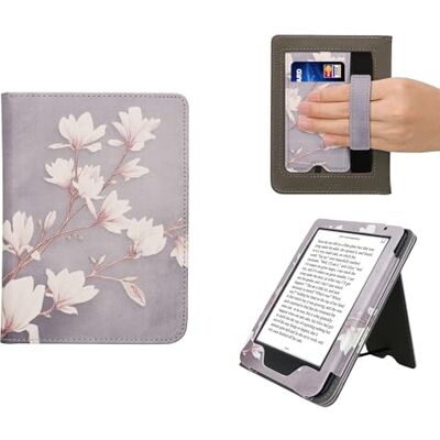 kwmobile E-readerhoes compatibel met Kobo Clara BW/Colour Beschermhoes taupe-wit-blauw-grijs kwmobile E-readerhoes compatibel met Kobo Clara BW/Colour Beschermhoes taupe-wit-blauw-grijs