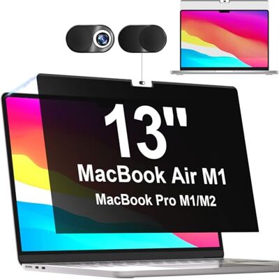 Mamol Magnetisch privacyfilter voor MacBook Air 13 inch (2018-2021, M1) & MacBook Pro 13 inch (2016-2022, M1, M2), afneembaar privacyscherm, displaybescherming voor MacBook Mamol Magnetisch privacyfilter voor MacBook Air 13 inch (2018-2021, M1) & MacBook Pro 13 inch (2016-2022, M1, M2), afneembaar privacyscherm, displaybescherming voor MacBook