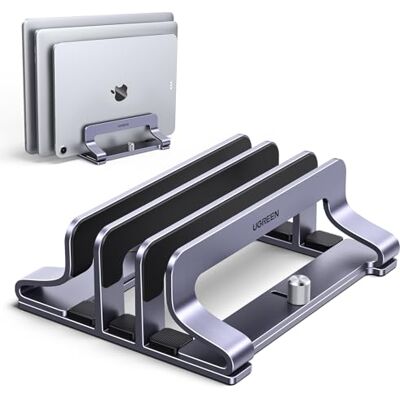 UGREEN 3-in-1 verticale laptopstandaard Laptop Stand Drievoudige Verstelbare Desktop Sleuf Compatibel met MacBook Pro Air MateBook Chromebook Surface Dell HP iPad UGREEN 3-in-1 verticale laptopstandaard Laptop Stand Drievoudige Verstelbare Desktop Sleuf Compatibel met MacBook Pro Air MateBook Chromebook Surface Dell HP iPad