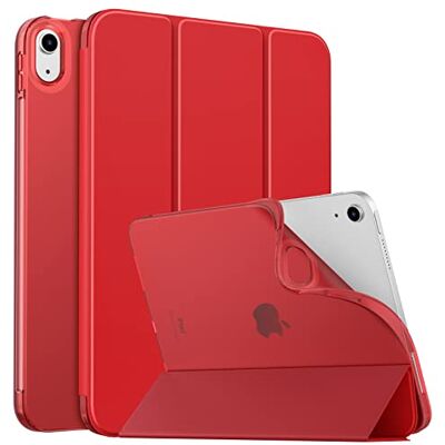 MoKo Hoes voor nieuwe iPad (A16) 11e generatie 2025/10e generatie 2022, iPad 11 inch/10,9 inch hoes met autoslaap/opruiming tablethoes met standaard, rood MoKo Hoes voor nieuwe iPad (A16) 11e generatie 2025/10e generatie 2022, iPad 11 inch/10,9 inch hoes met autoslaap/opruiming tablethoes met standaard, rood